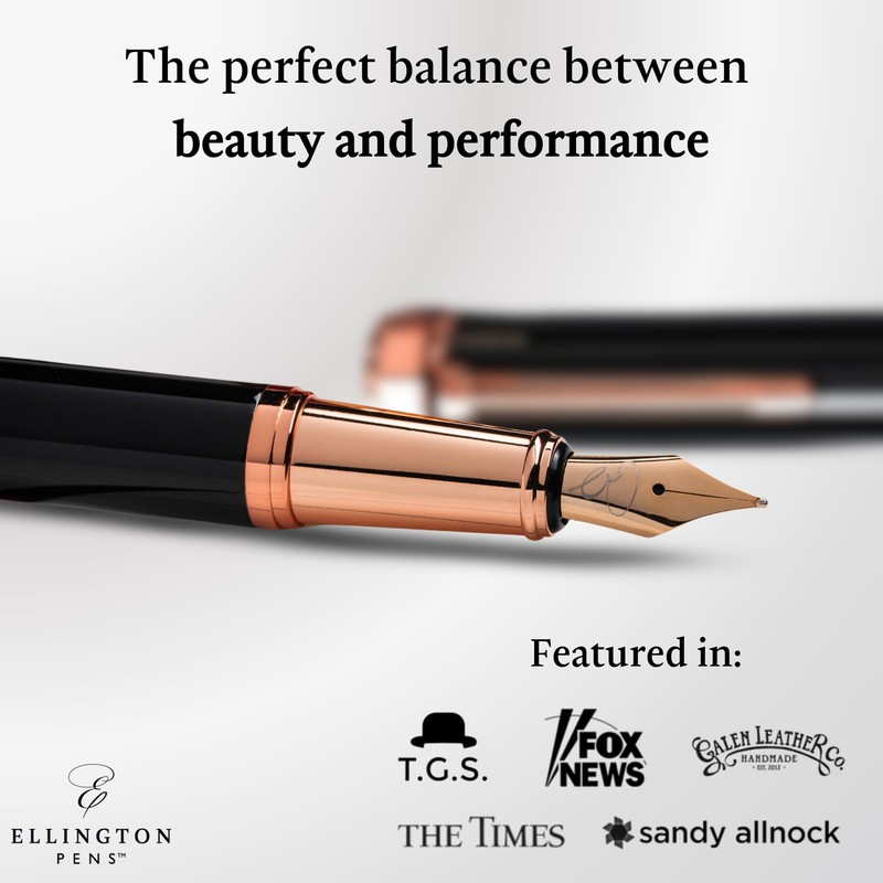 Ellington Pens Luxury Fountain Pen Set - Smooth Medium Nib-