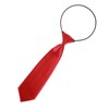 Larrel Boys Red Tie, Pre-Tied Kids Necktie, Adjustable Toddler Tie,
