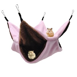Wekuw Guinea Pig Hammock for Pet Cages Hamster Hanging Bed Hammock for Small Animals Rats Hammock for Ferrets, Rats, Sugar Gliders and Other Small Animals (Pink)