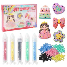 dgfroy Bead Art Kits for Kids, Kids Painting Kits 5-8,Beads' Pen Arts and Crafts Kit for Ages 6-12,Bead Gem Painting Kit for Kids，Easy to DIY Mosaic Crafts Kit