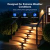 6 Pack Solar Powered Step Lights Outdoor Waterproof LED for