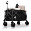 Outdoor Trolley 210L,Collapsible Folding Wagon, Heavy Duty Utility Beach Wagon