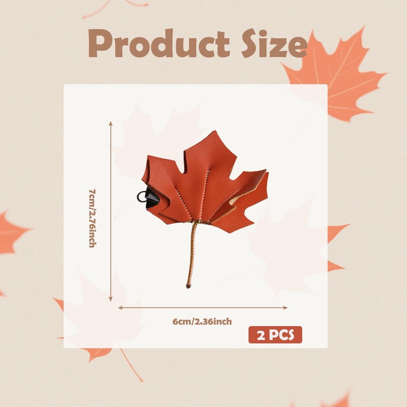 Maple Leaf Hair Clips PU Leather Artificial Leaf Fall Thanksgiving