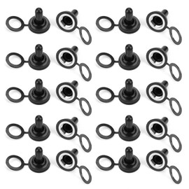 20 Pieces Toggle Switch Waterproof Cap 12 mm Waterproof Hat Black Rubber Cap Boat Cover Fit for 12 mm Rocker Switch