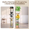 LASZOLA Black 5 Tiered Wood Plant Stand Indoor for Larger