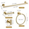 TURS Brushed Gold 5 Piece Bathroom Hardware Set, SUS304 Stainless