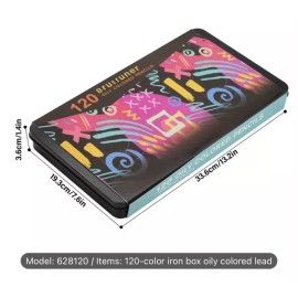Brutfuner 120 Brutfuner oil-base square barrel colored pencils Metal box NEW shipping incl