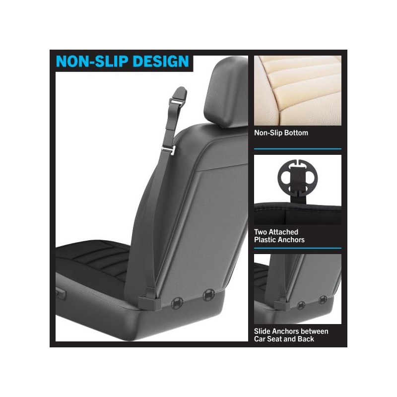Stalwart Car Seat Cushion - 1.2-Inch-Thick Memory Foam Seat Pad