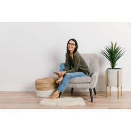 Peepers by PeeperSpecs Women's Hazel Soft Square Blue Light Blocking Reading Glasses, Multi Horn, 49 + 0