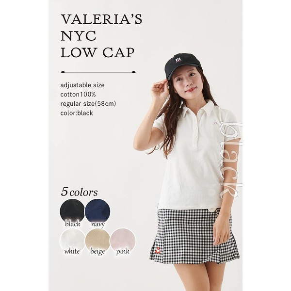 Valeria NYC Embroidered Cap, Adjustable Size, Regular Size, 22.8 inches