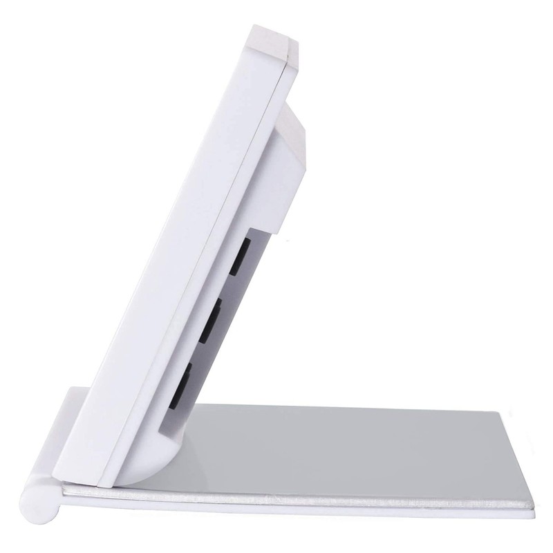 Acctim Mini Flip 2 Folding Travel LCD Alarm Clock White