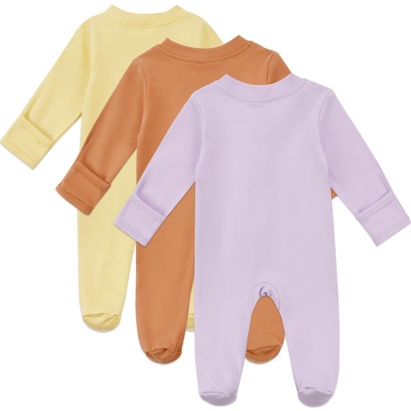 Aablexema Baby Organic Cotton Footed Pajamas Zip Up Preemie Newborn