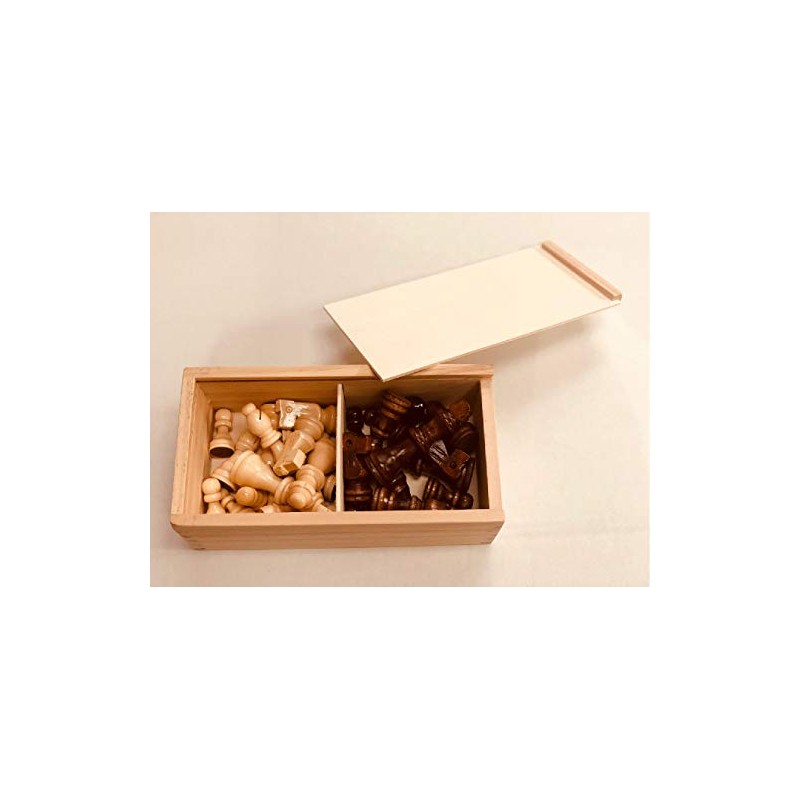 Wooden Chess Pieces Set in Box