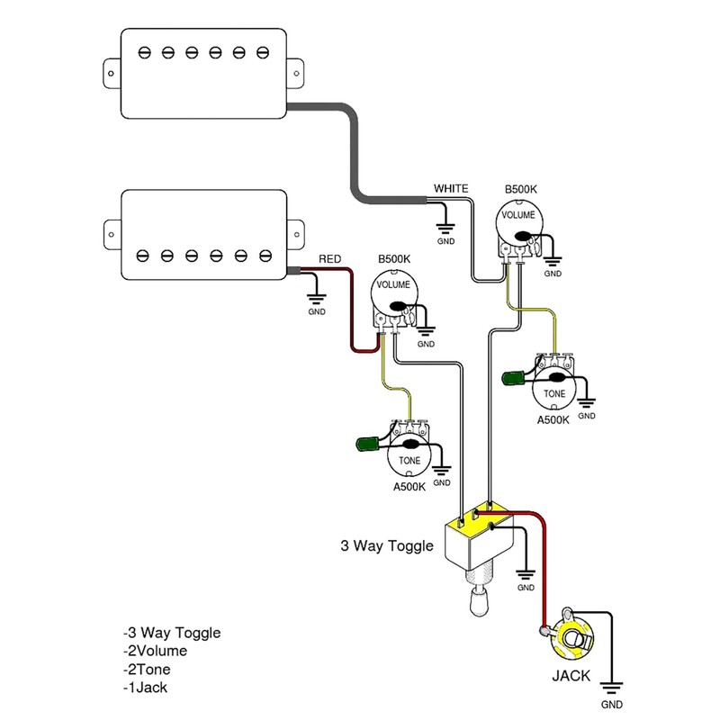 DIAO79NI Guitar 3 Way Toggle Switch, Metal Enclosed 3 Way