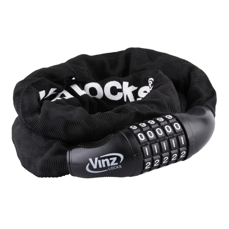 VINZ Devi chain lock, 5-digit combination lock, chain lock, bicycle