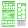 11 Pieces Geometric Drawings Templates Stencils Plastic Measuring Template Rulers