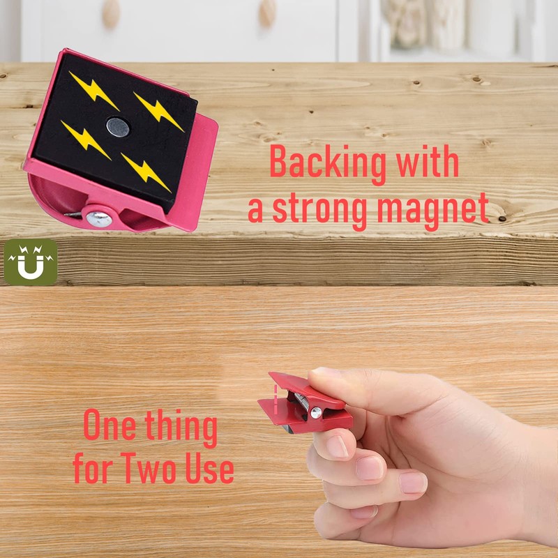 LUCTHY Fridge Magnetic Clips 9pcs, Strong Whiteboard Magnets Coloured Magnet