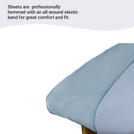 ForPro Premium Microfiber 3-Piece Massage Sheet Set, Wisteria, Ultra-Light, Stain and Wrinkle-Resistant, Includes Massage Flat Sheet, Massage Fitted Sheet, and Massage Face Rest Cover