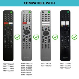 Remote Cover for Sony Bravia TV Remote Control RMF-TX621E RMF-TX520U RMF-TX500U, Protective Remote Case Shockproof, Anti-Slip, Anti-Lost with Strap