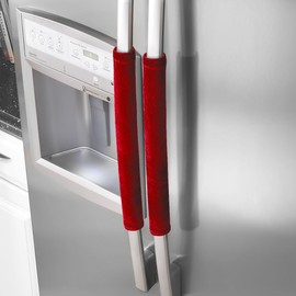OUGAR8 Refrigerator Door Handle Covers,Keep Your Kitchen Appliance Clean from Smudges, Fingertips, Drips, &Food Stains, Perfect for Dishwashers (Red)