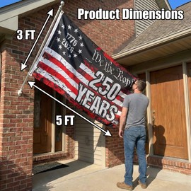 250th Anniversary Flag 3x5 ft - 250 Year Commemorative Flags for Outside - 1776-2026 Garden Flag for Yard Home Decor, Header & Double Stitched