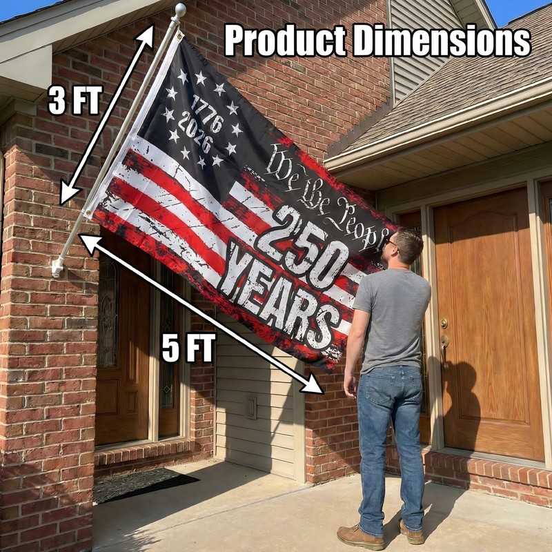 250th Anniversary Flag 3x5 ft - 250 Year Commemorative Flags