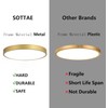 SOTTAE 2 Pack 9 Inch Brushed Gold Metal Flush Mount
