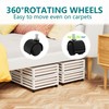 Wisuce Bamboo Under Bed Storage Containers- Underbed Organizer with Wheels