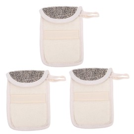 WOONEKY Multi-purpose Soap Net Pouches 3 Pack Bathing Soap Bags Exfoliating Mesh for Handmade Body Soaps