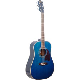 Oscar Schmidt OG2 Dreadnought Acoustic Guitar - Transparent Blue