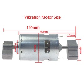 BestTong DC 12V-24V 8000RPM 775 Brushed Vibration Motor DOUBLE-HEAD High Torque Electric Vibrating Motors with 2 Iron Rotating Mass