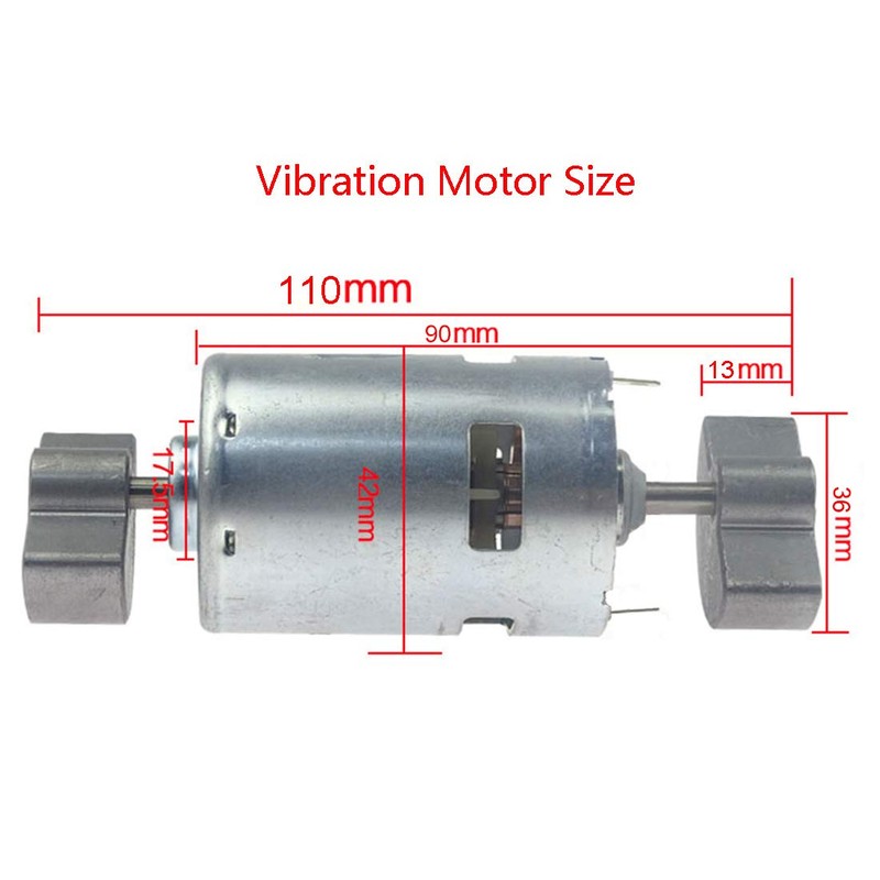 BestTong DC 12V-24V 8000RPM 775 Brushed Vibration Motor DOUBLE-HEAD High