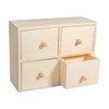 Rayher Wooden Chest, 15x20x7cm, 4 Drawers, Wood Brown, 20 x