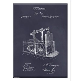 Studio 21 Graphix 1870 Bachman Mouse Trap Patent Print Art Poster UNFRAMED Blackboard 18" X 24"
