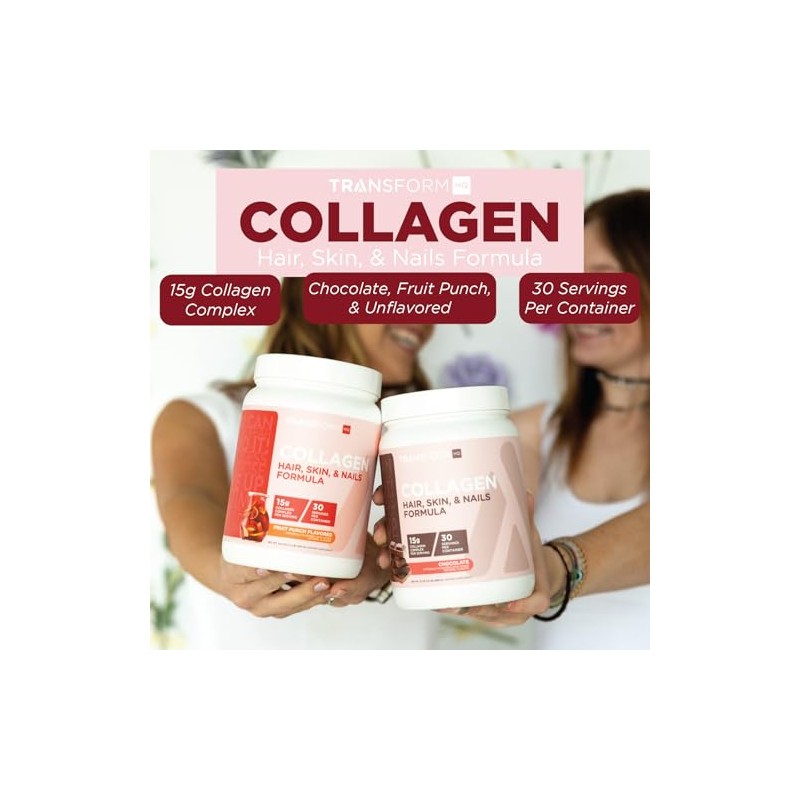 Transformhq Beauty Collagen Porciones Ponche Frutas Fórmula Cabello Piel Uñas