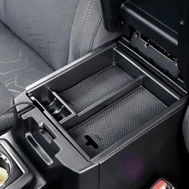 JDMCAR Center Console Organizer Tray Compatible with Toyota Tacoma Accessories 2016-2022 2023, Armrest Insert Container ABS Material Secondary Storage Box
