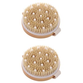 2-Teilige Duschpeelingbürste, Trockenbürste, Lymphdrainage-Massagebürste, Körperpeeling-Reinigungsbürste, Peeling-Körperwäscher, Duschbürste