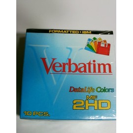 Verbatim 2 MB Floppy Diskette DataLife IBM Formatted Colour 10pk – Floppy Disks (2 MB) Multi