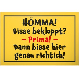 DankeDir! Hömma bisse bekloppt NRW - Sign 30 x 20 cm - Party Decoration Gift Idea Decoration Colleagues Friends Gift Party - Funny Saying Birthday Gift Saying Sign Door Sign Wall Decoration