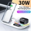 Unbranded 4 In 1 Wireless Charger Fast Charging Station Dock
