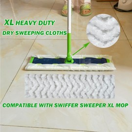 XL Heavy Duty Dry Sweeping Cloth for Swiffer Sweeper XL Mop, XL Disposable Dry Cloth Refills, Pet Hair Dust XL Dry Pad Refills, Extra Large Dry Floor Cloths for Floor Mopping and Cleaning, 30 Count