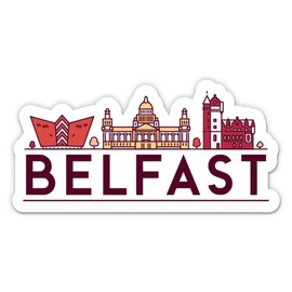 Squiddy Belfast Northern Ireland - Vinyl Sticker for Car, Laptop, Notebook (5" Wide)