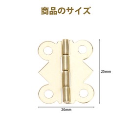 50 Pcs Hinges Mini Hinges Trillion Hinges for Wooden Boxes Fixing Hardware Door Door Hardware DIY 1.0 x 0.8 inches (25 x 20 mm) Gold