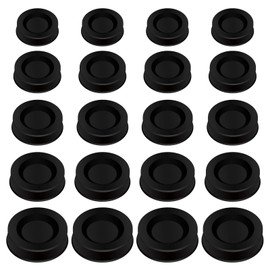 BLMHTWO Pack of 20 Black Plastic Money Box Sealing Plugs Piggy Bank, 5 Sizes Piggy Bank Black Round Plug Plugs for Money Boxes (Black)