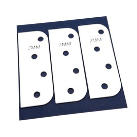 Door Hinge Shims (Set of 3) Hinge Spacer For Interior and Exterior Door Alignment - for 3.5", 4" and 4.5" Standard Hinges (2mm thick, White, 4-inch)