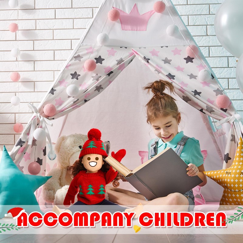 4 Juegos de Ropa de Muñeca de Navidad, Vestido de