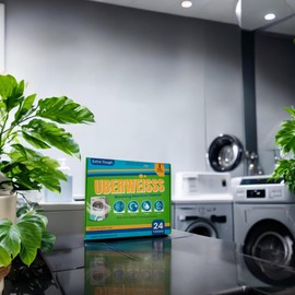 UBERWEÏSSS WASHING MACHINE CLEANER - It's New, It's Trusted, It's Extra Strong- Deep clean formula - Suitable for HE front loader & top load washer - 1 year Supply