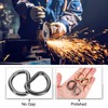MECCANIXITY 15Pcs 0.6 x 0.6 Inch Metal D Rings, Black