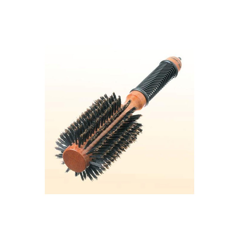 Round Brush With Boar Bristle, 36 mm, Removable Partition Pin Toy