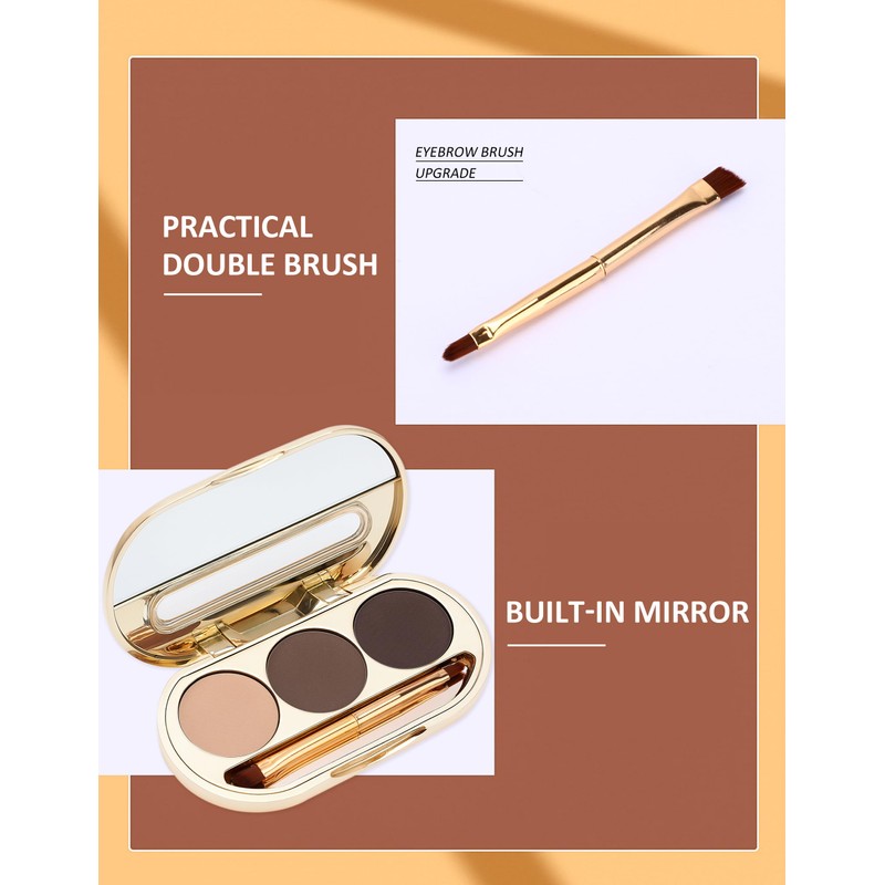 Erinde Waterproof Eyebrow Powder - 3 Colors, Long - Lasting